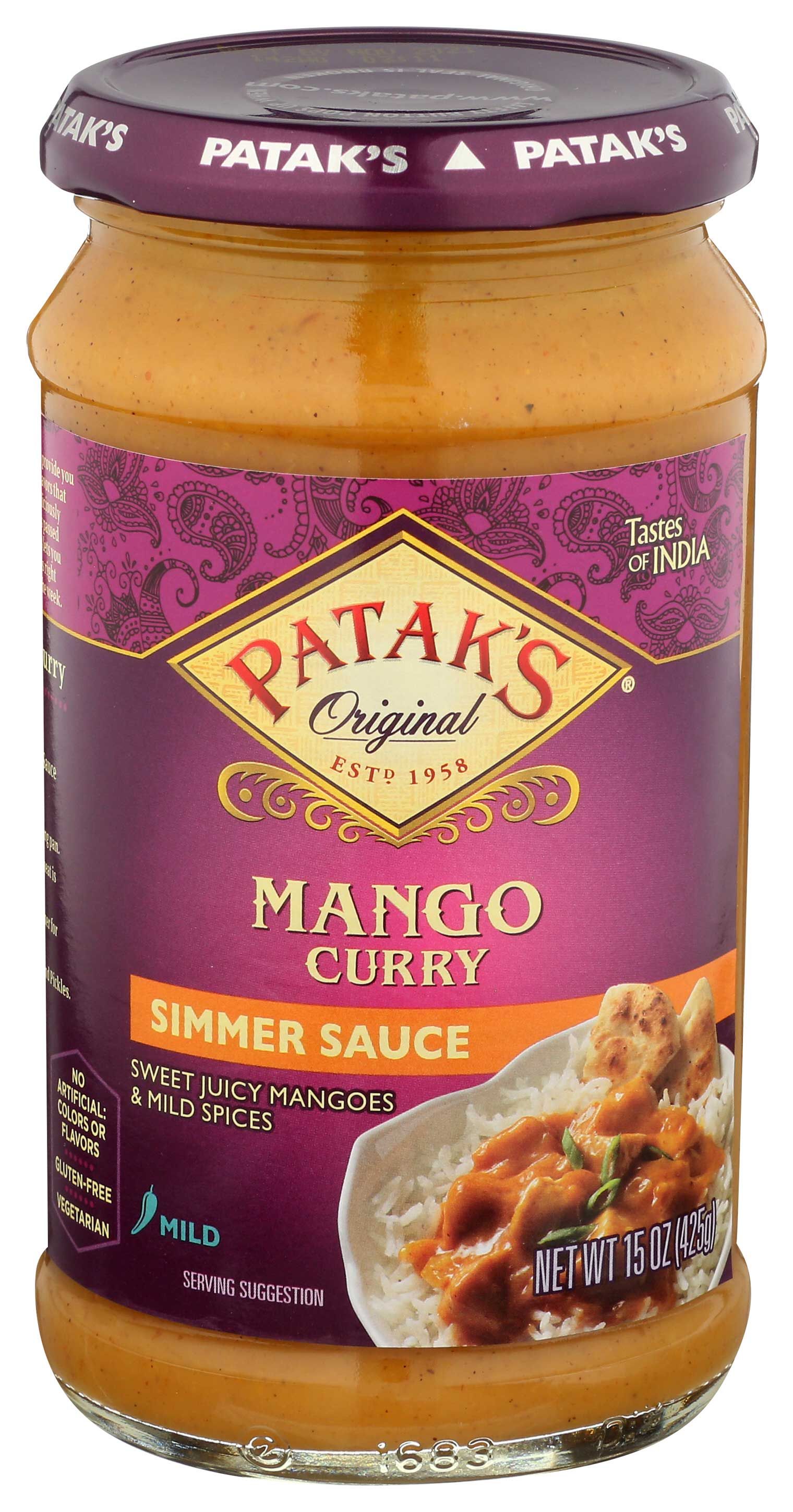 Patak's Mango Chicken Cooking Sauce, 15 Ounce -- 6 Per Case