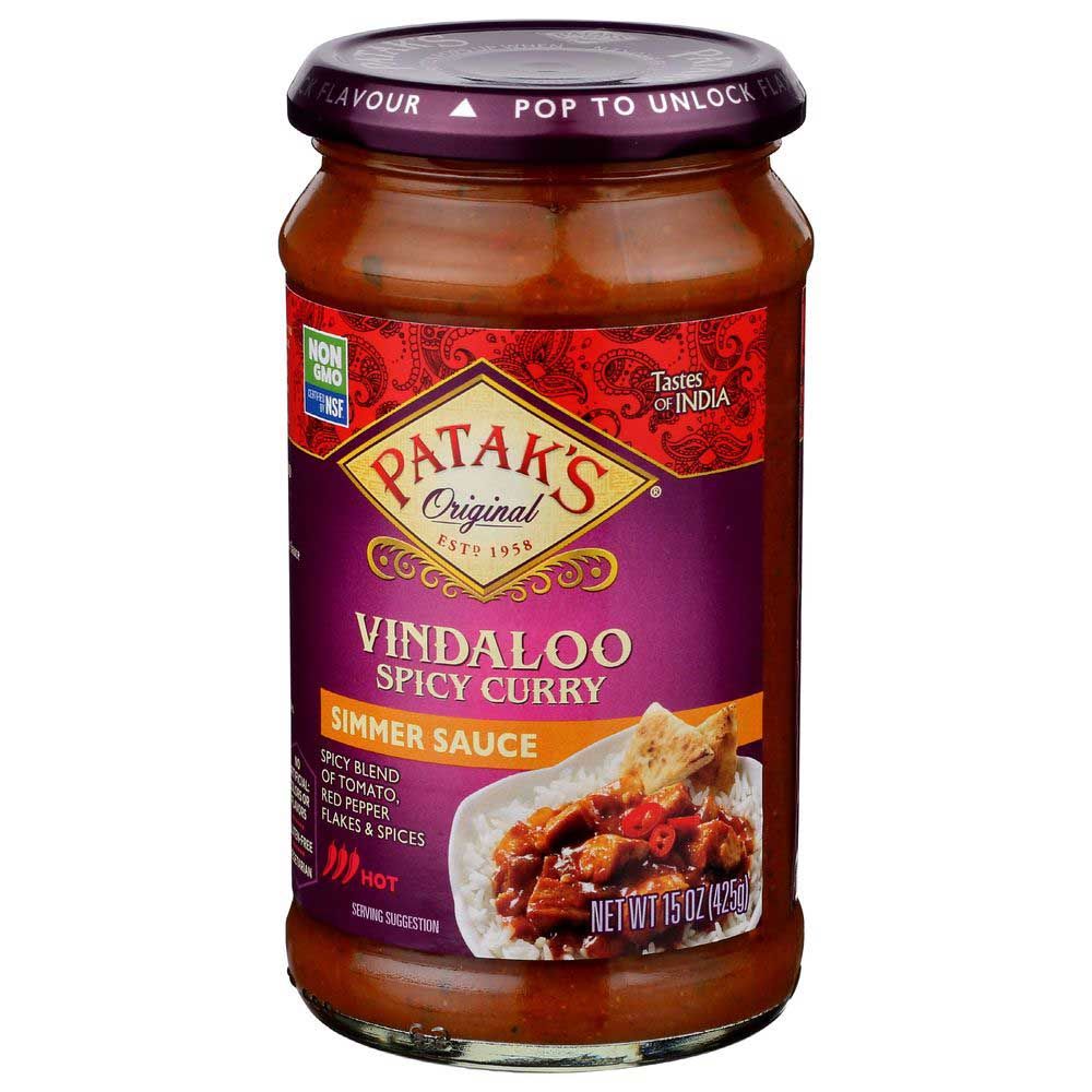 Patak's Spicy Vindaloo Curry Simmer Sauce, 15 Ounce -- 6 Per Case
