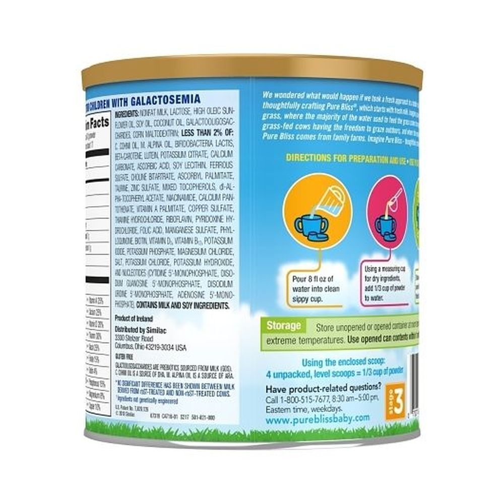 Pure Bliss By Similac Toddler Drink with Probiotics, 24.7 Ounce -- 4 per case