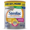 Similac Pro Sensitive for Fussiness and Gas Milk Based Powder Infant Formula with Iron, 29.8 Ounce Can -- 6 per case