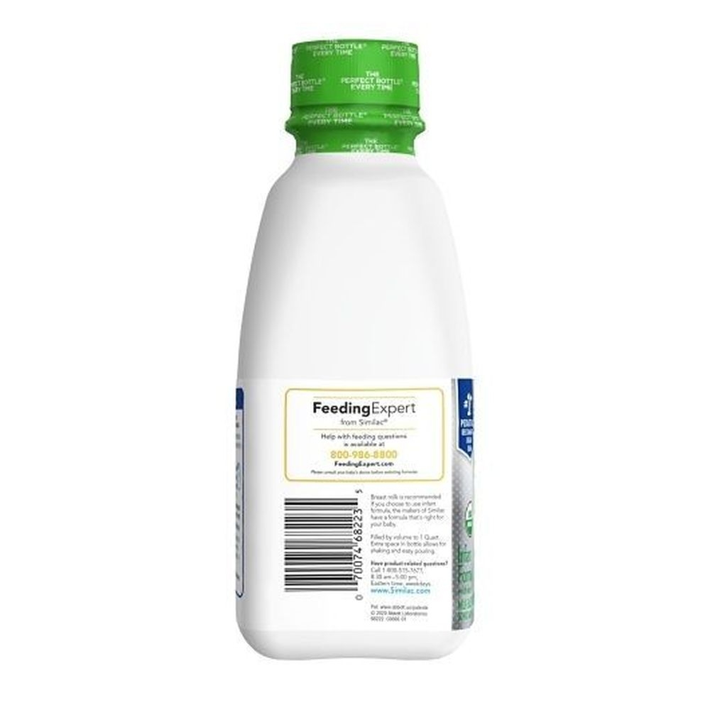 Similac Organic Easy To Digest Milk Based Ready To Feed Liquid Infant Formula with Iron, 32 Fluid Ounce -- 6 per case
