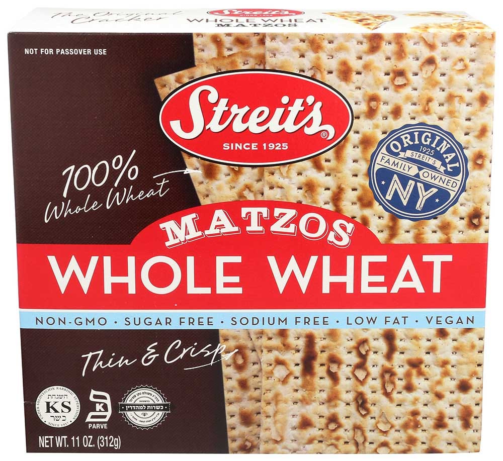 Streit's Whole Wheat Matzo, 11 Ounce -- 12 Per Case
