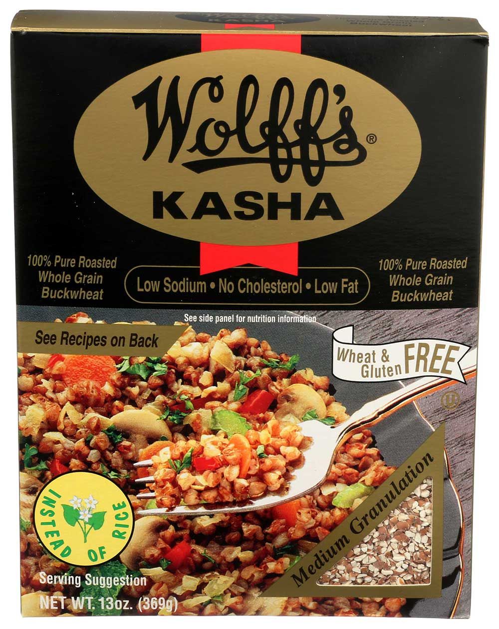 Wolff's Medium Kasha, 13 Ounce -- 6 Per Case
