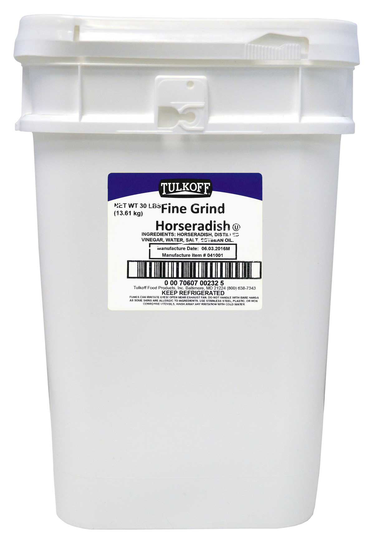 Tulkoff Fine Grind Horseradish, 30 Pound.