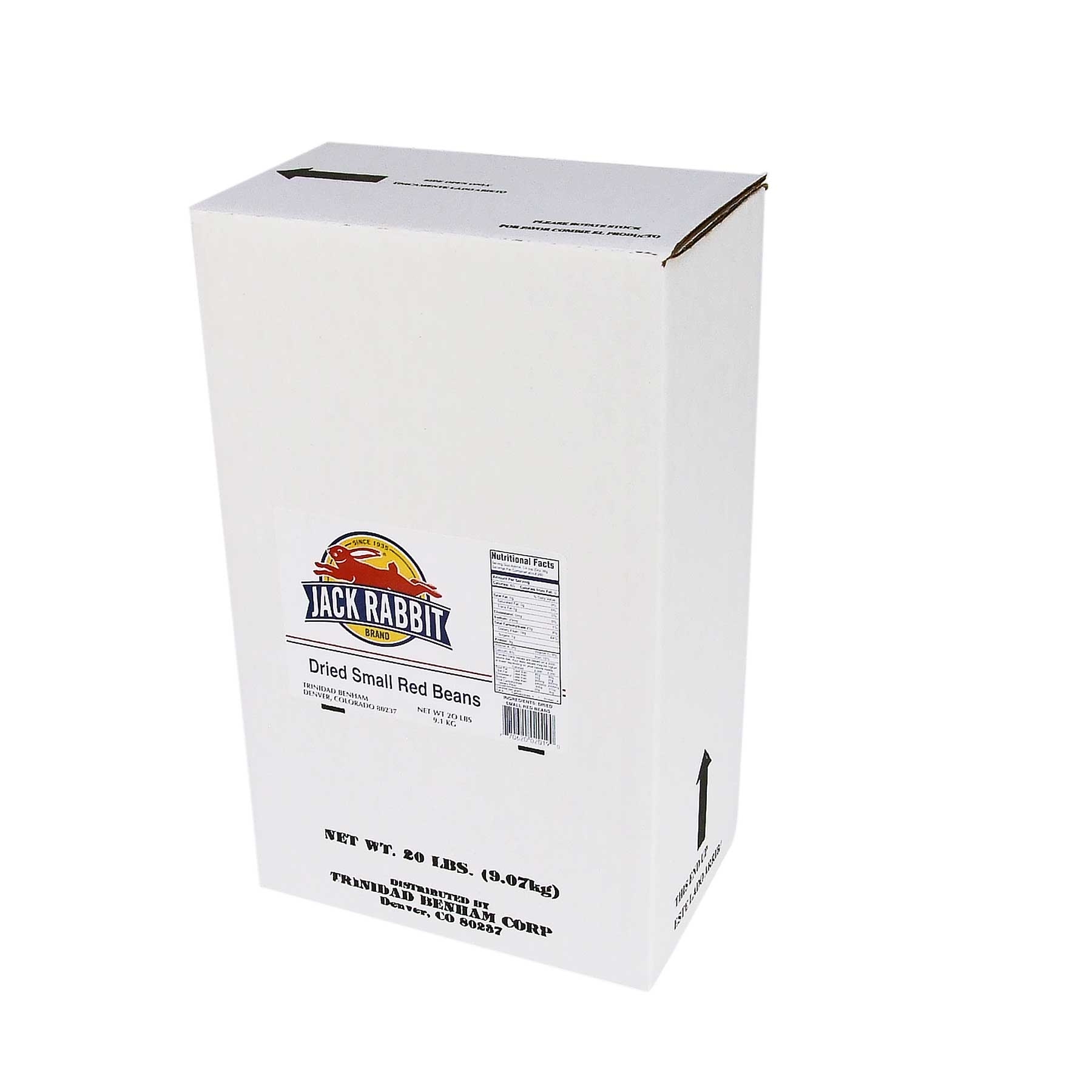 Jack Rabbit Small Red Beans - 20 lb. package, 1 package per case