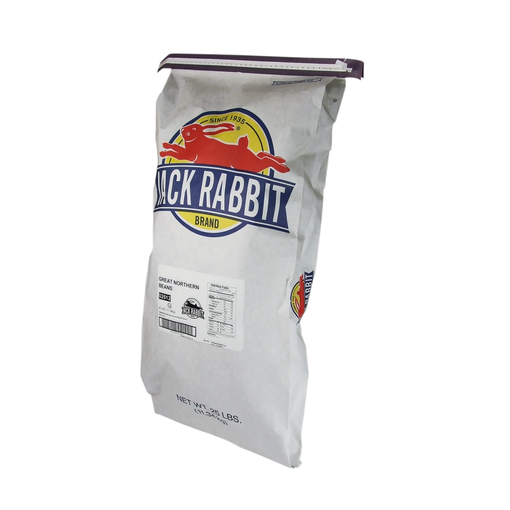 Jack Rabbit Great Northern Beans - 25 lb. package, 1 package per case