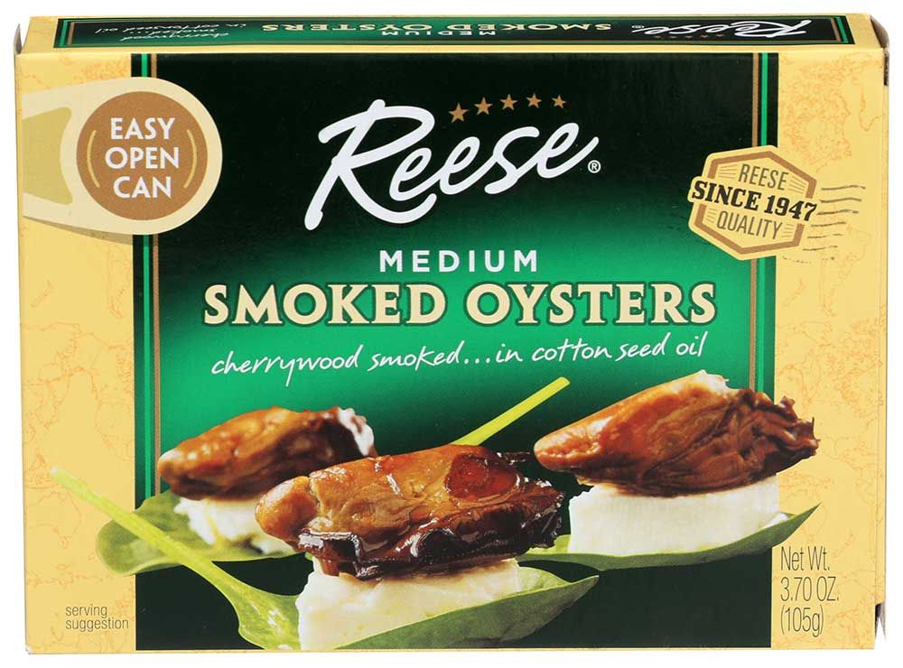 Reese Medium Smoked Oysters, 3.7 Ounce -- 10 Per Case
