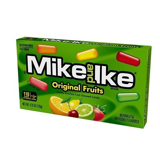 Mike and Ike Fat Free Gluten Free Original Fruits Candy - Theater Box, 4.25 Ounce -- 12 per case