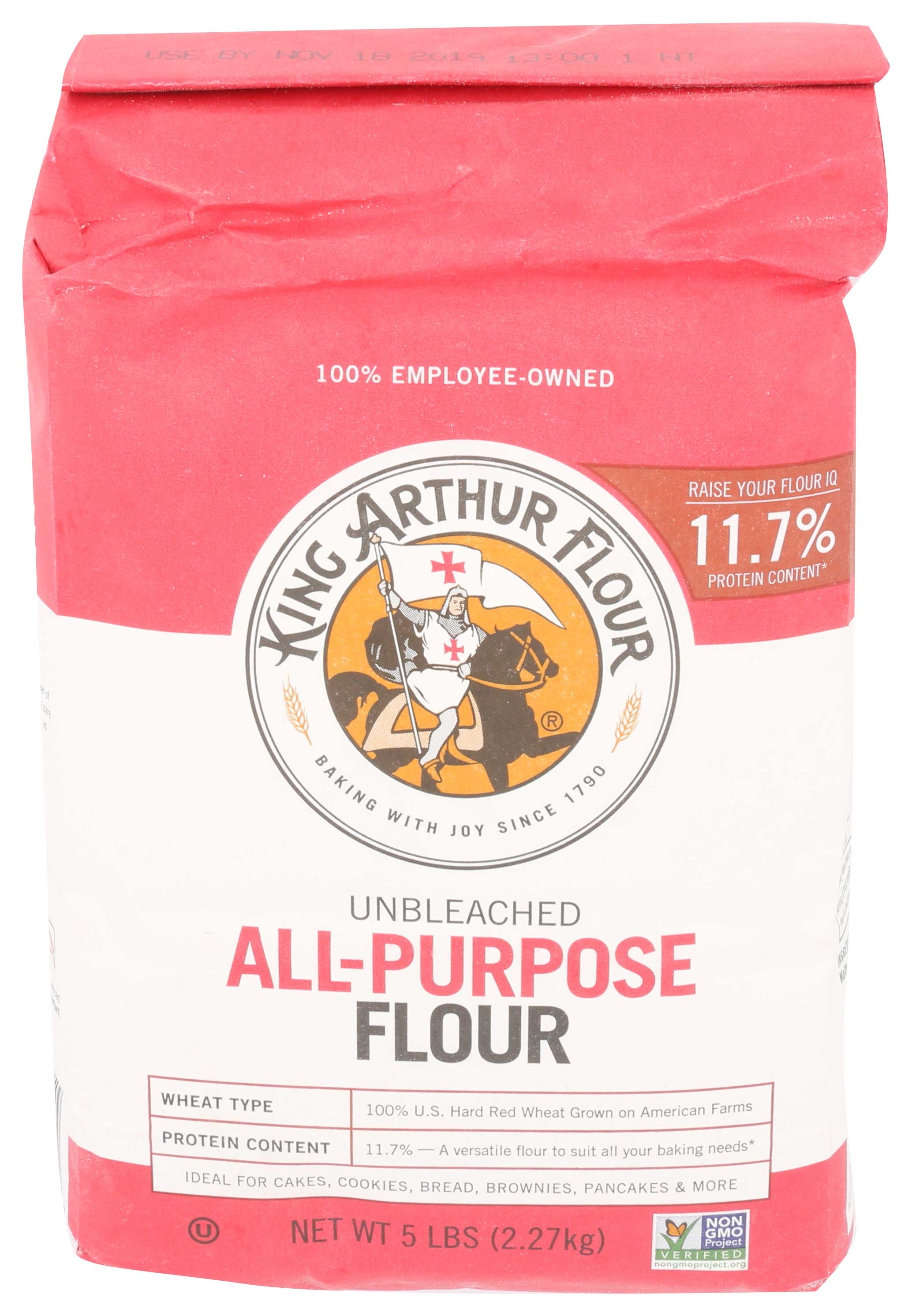King Arthur Unbleached All Purpose Flour, 5 Pound -- 8 per case.