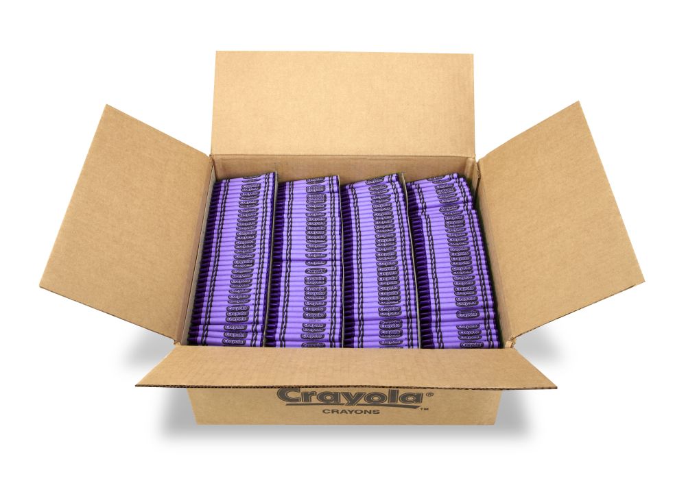 Crayola One Color Violet Purple Bulk Crayon -- 3000 Per Case