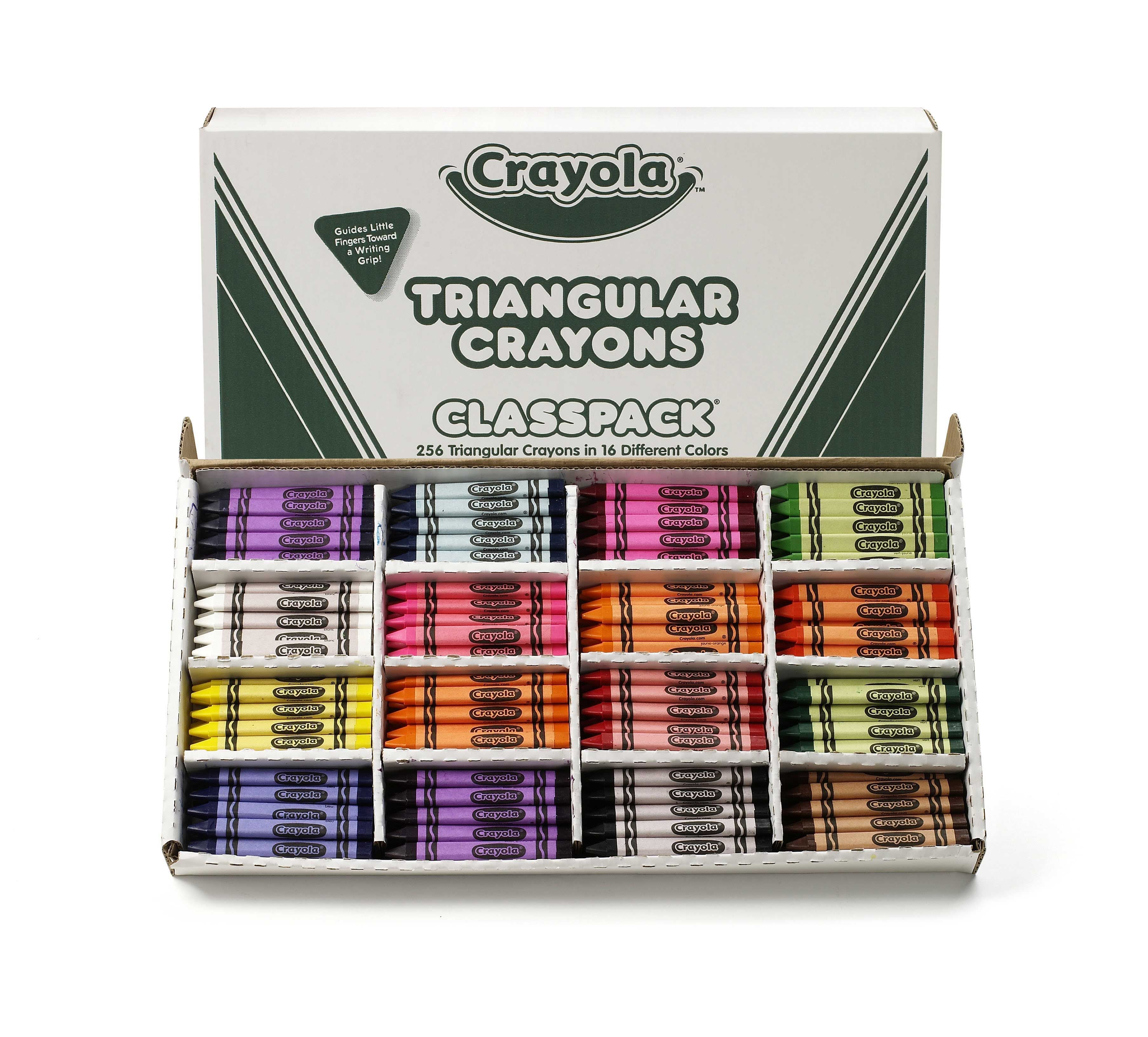 Crayola Triangular Crayons Classpack, 256 Per Pack