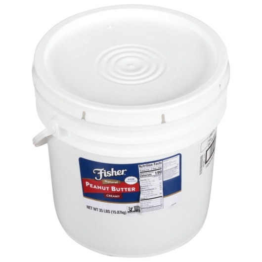 Fisher Natural Creamy Peanut Butter, 35 Pound.
