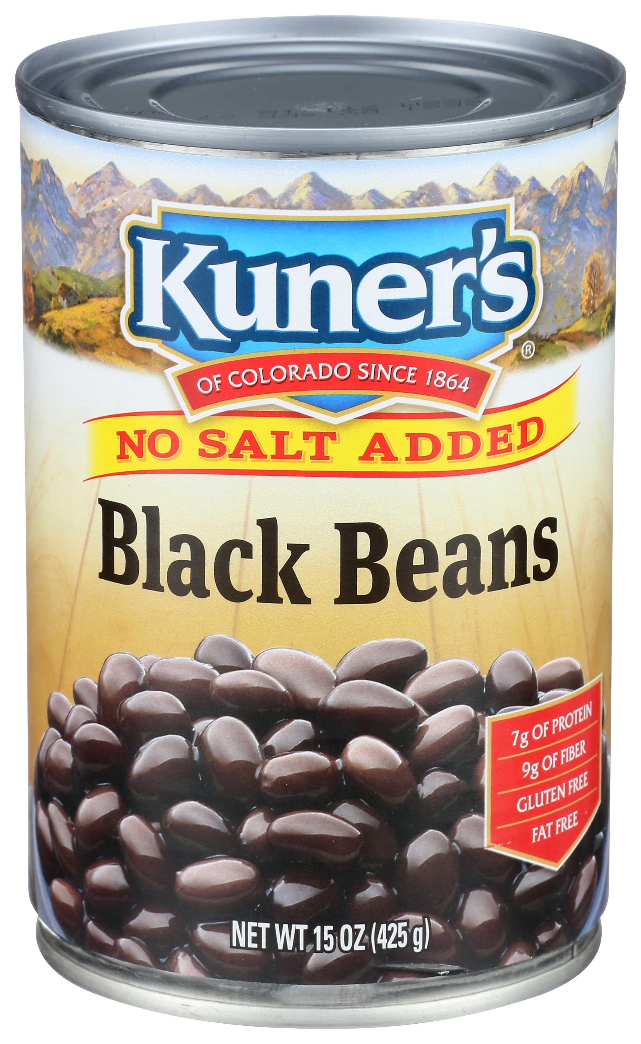 Kuner's No Salt Added Black Beans, 15 Ounce -- 12 Per Case