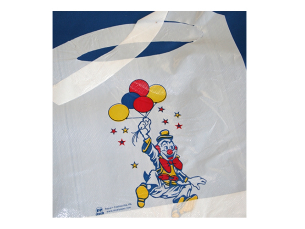 Royal Clown Design Childrens Poly Bib -- 2500 Per Case