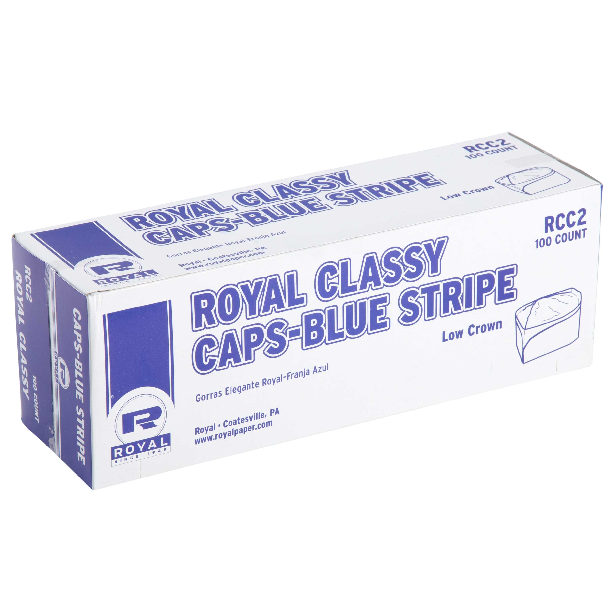 Royal Blue Stripe Classy Cap -- 1000 per case.