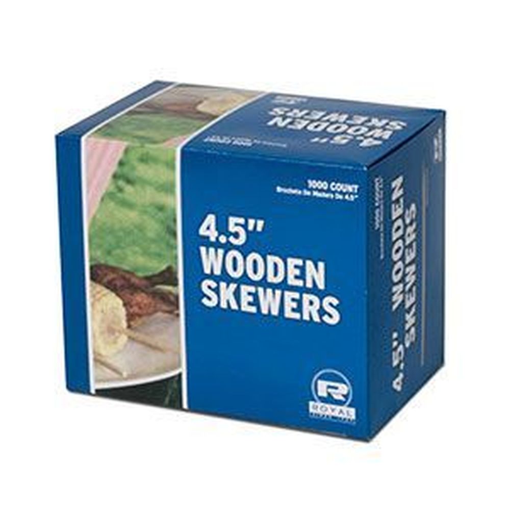 Amercareroyal Birch Wooden Skewer, 4.5 Inch -- 1000 Per Case