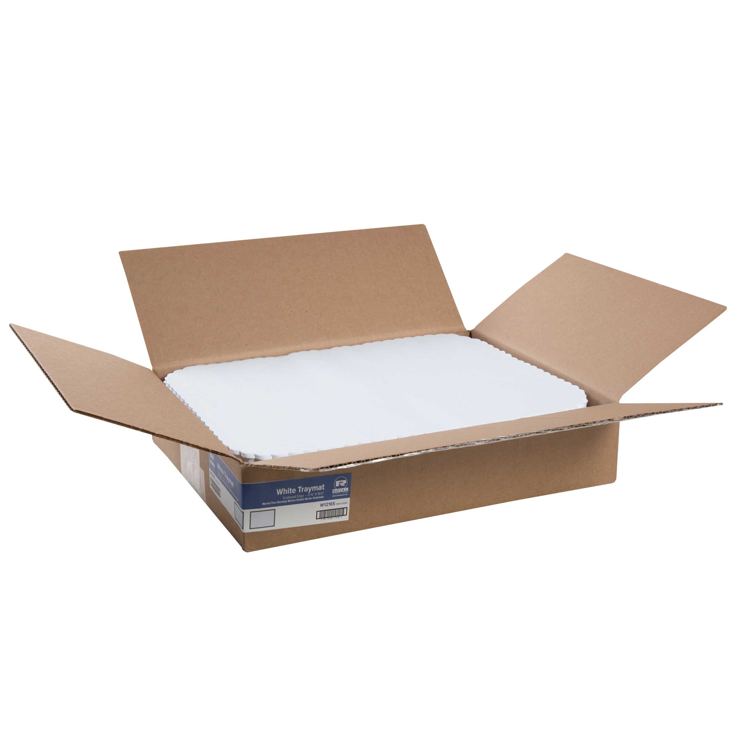 Royal Plain White Scalloped Traymat, 12 3/4 X 16 1/2 Inch -- 1000 Per Case