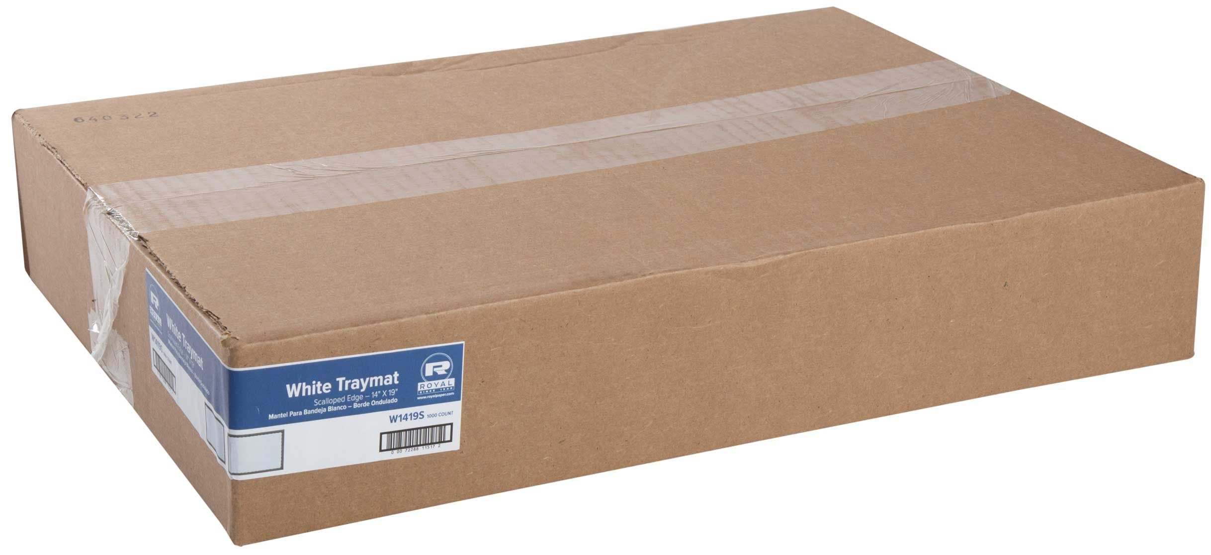 Royal White Scalloped Traymat, 14 X 19 Inch -- 1000 Per Case