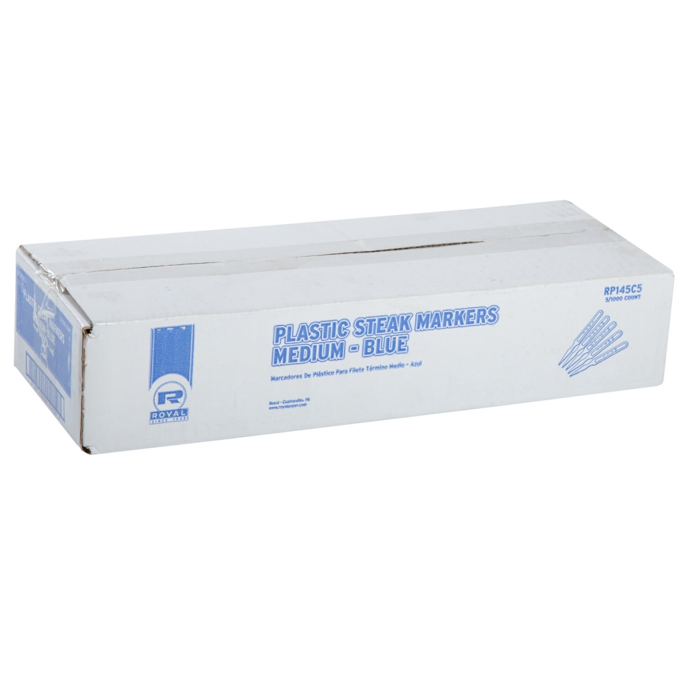 Royal Plastic Blue Medium Steak Marker -- 5000 per case.