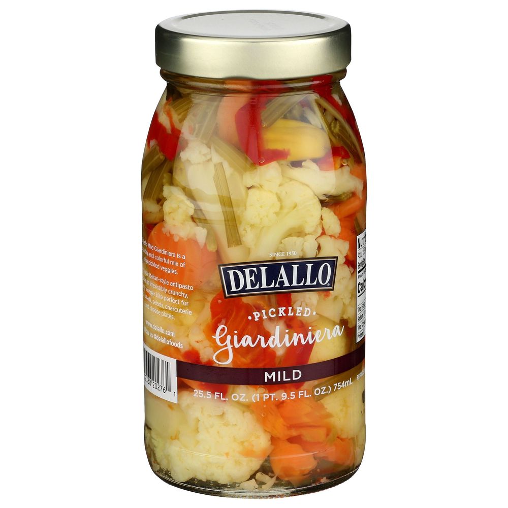DeLallo Mild Pickled Giardiniera, 25.5 Ounce -- 6 per case