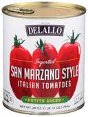 Delallo San Marzano Style Petite Diced Italian Tomatoes, 28 Ounce -- 12 per case
