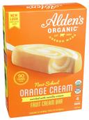 Aldens Organic New School Orange Cream Ice Cream Bars, 3 Fluid Ounce - 4 count per pack -- 12 packs per case