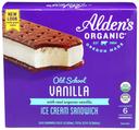Aldens Organic Old School Vanilla Ice Cream Sandwich, 3.65 Fluid Ounce - 6 count per pack -- 12 packs per case