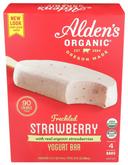 Aldens Organic Strawberry Yogurt Bar, 2.5 Fluid Ounce - 4 count per pack -- 12 packs per case