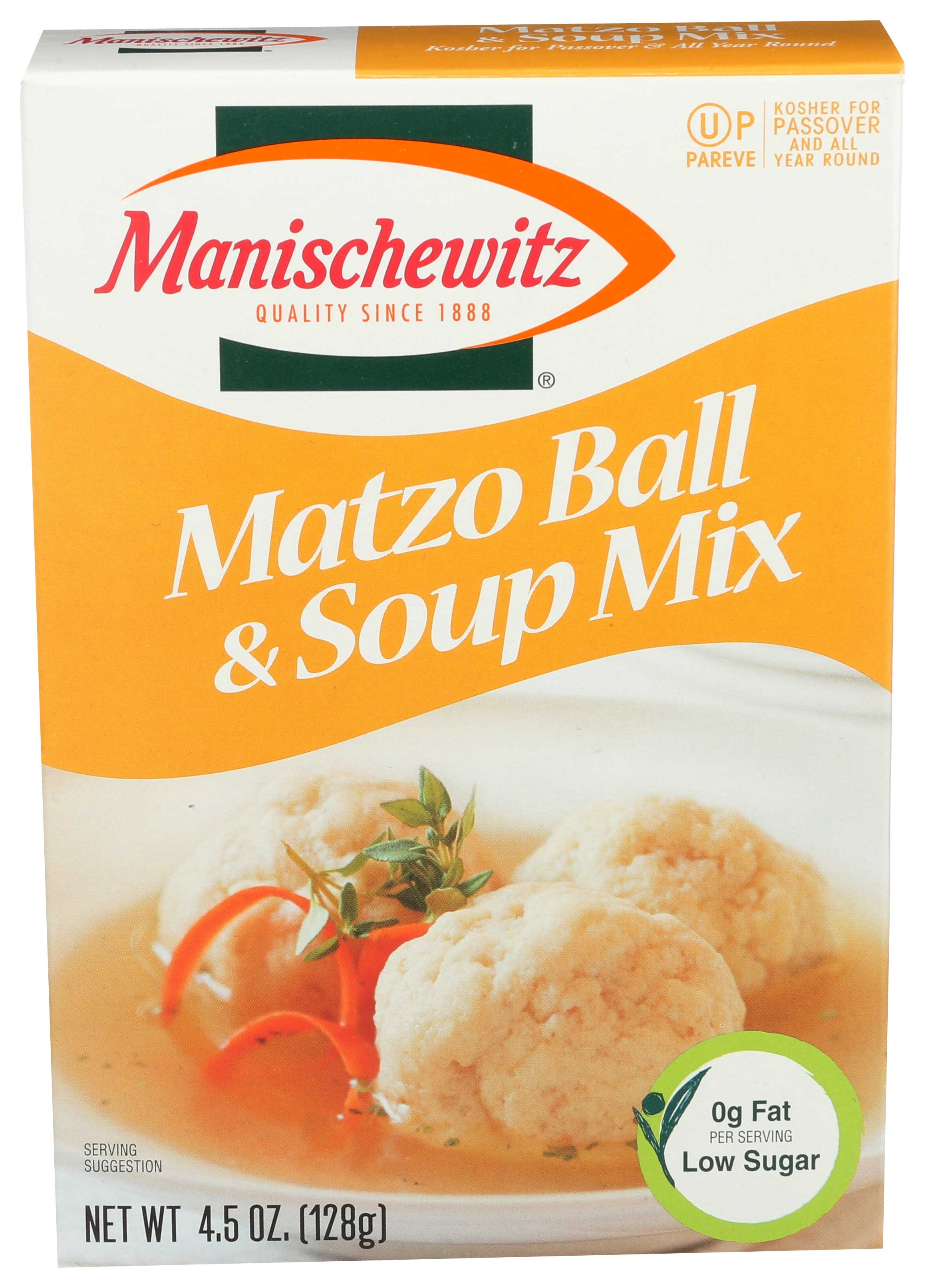 Manischewitz Matzo Ball&Soup Mix - 4.5 ounce -- 24 per case.