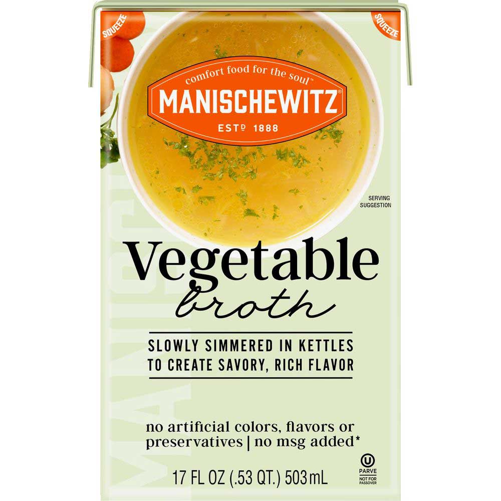 Manischewitz Aseptic Vegetable Broth, 17 Fluid Ounce -- 12 per case