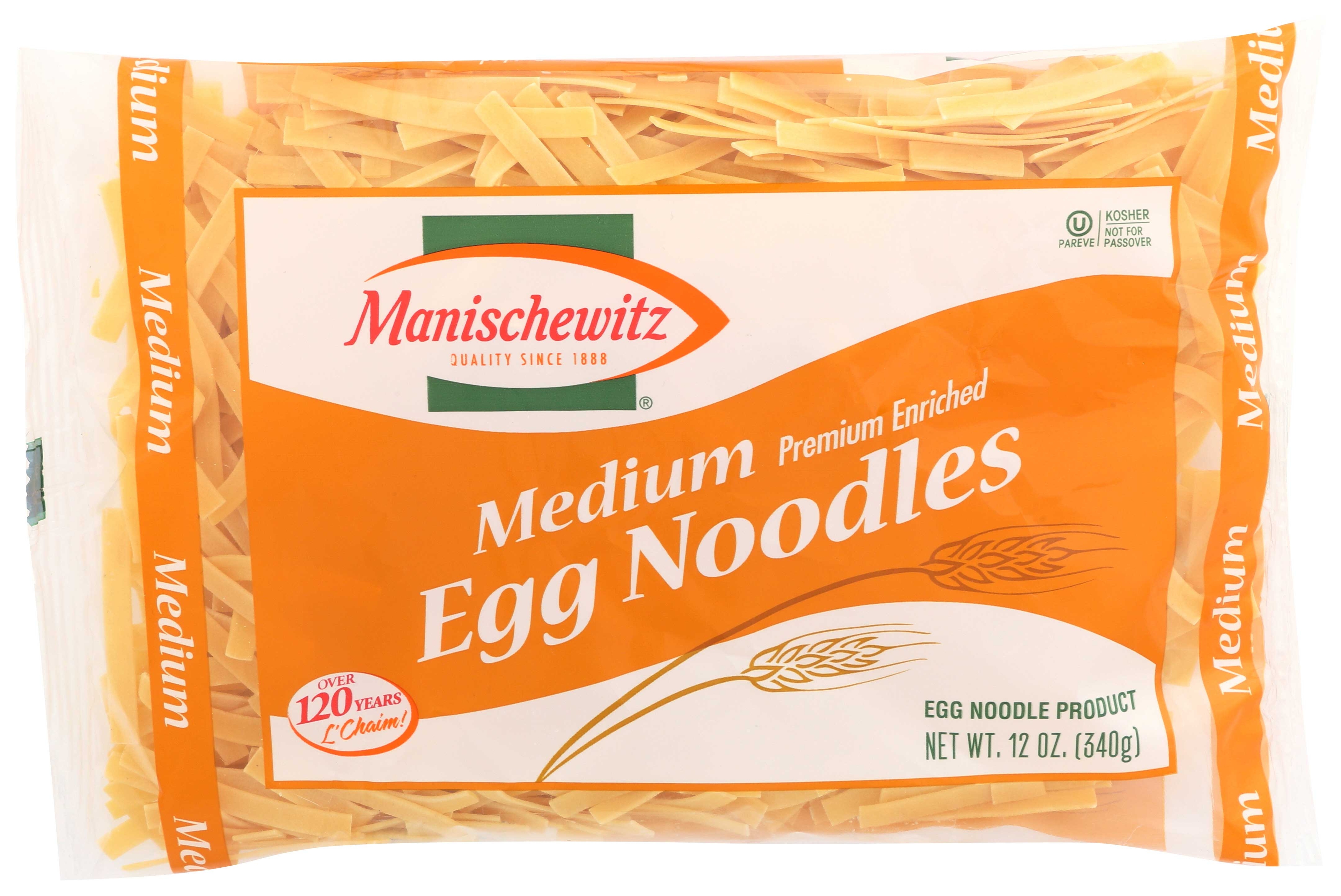Manischewitz Noodle Medium Bag - 12 ounce -- 12 per case.