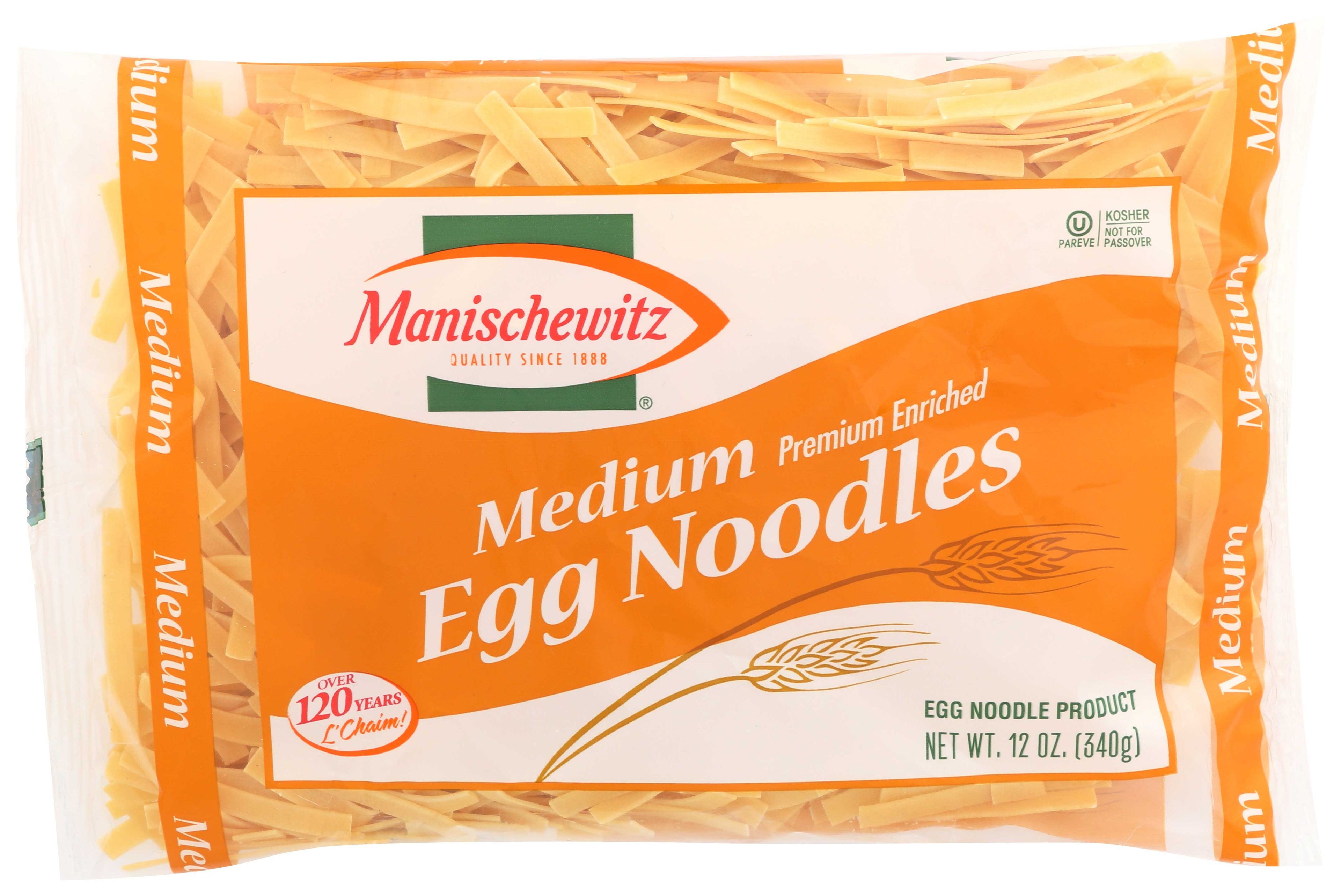 Manischewitz Noodle Medium Bag, 12 Ounce -- 12 Per Case