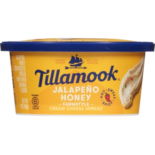 Tillamook Farmstyle Jalapeno Honey Cream Cheese Spread, 7 Ounce -- 8 Per Case