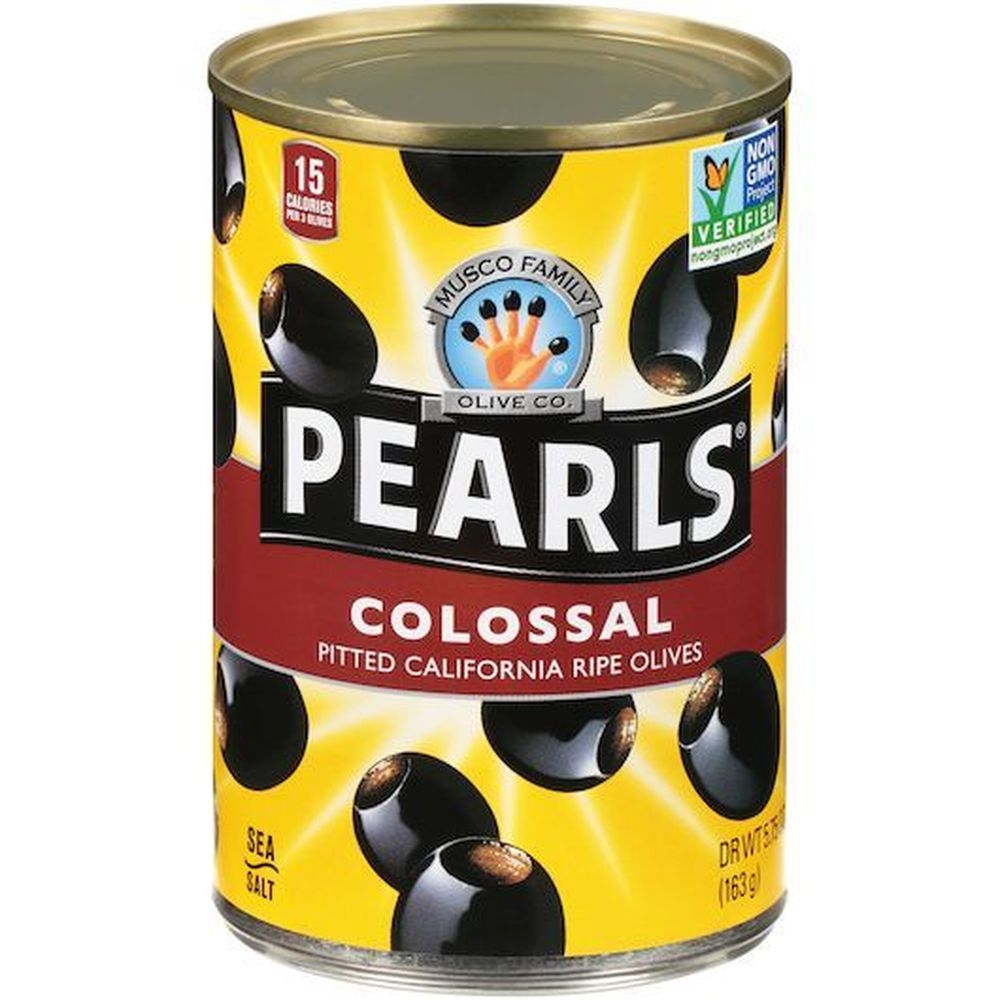 Pearls Colossal Pitted Black Ripe Olives, 5.75 Ounce -- 12 per case