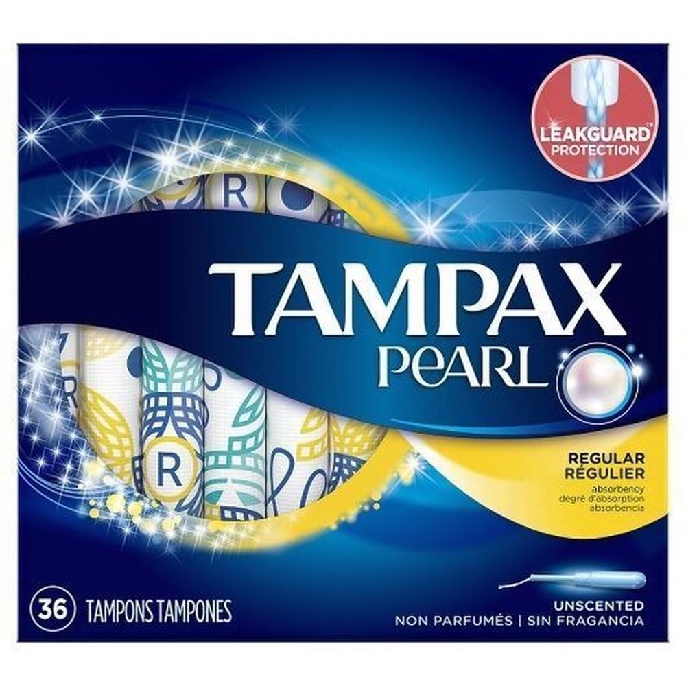 Tampax Pearl Regular Tampons, 36 Count Box -- 12 Per Case