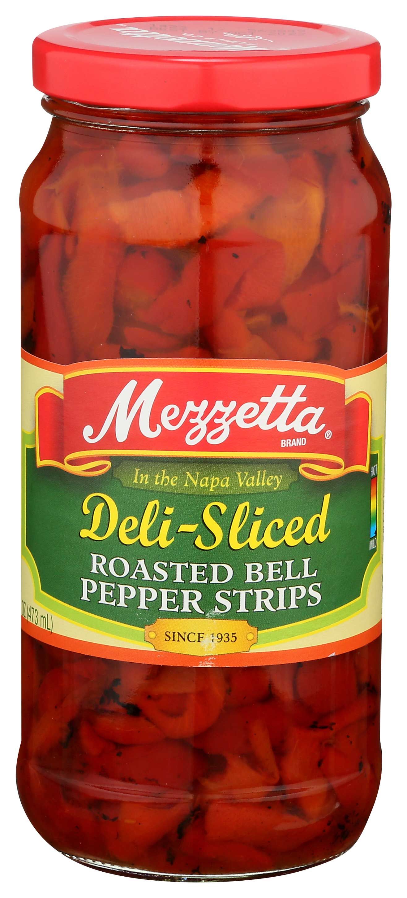 Mezzetta Deli Sliced Roasted Bell Pepper Strips, 16 Ounce -- 6 Per Case