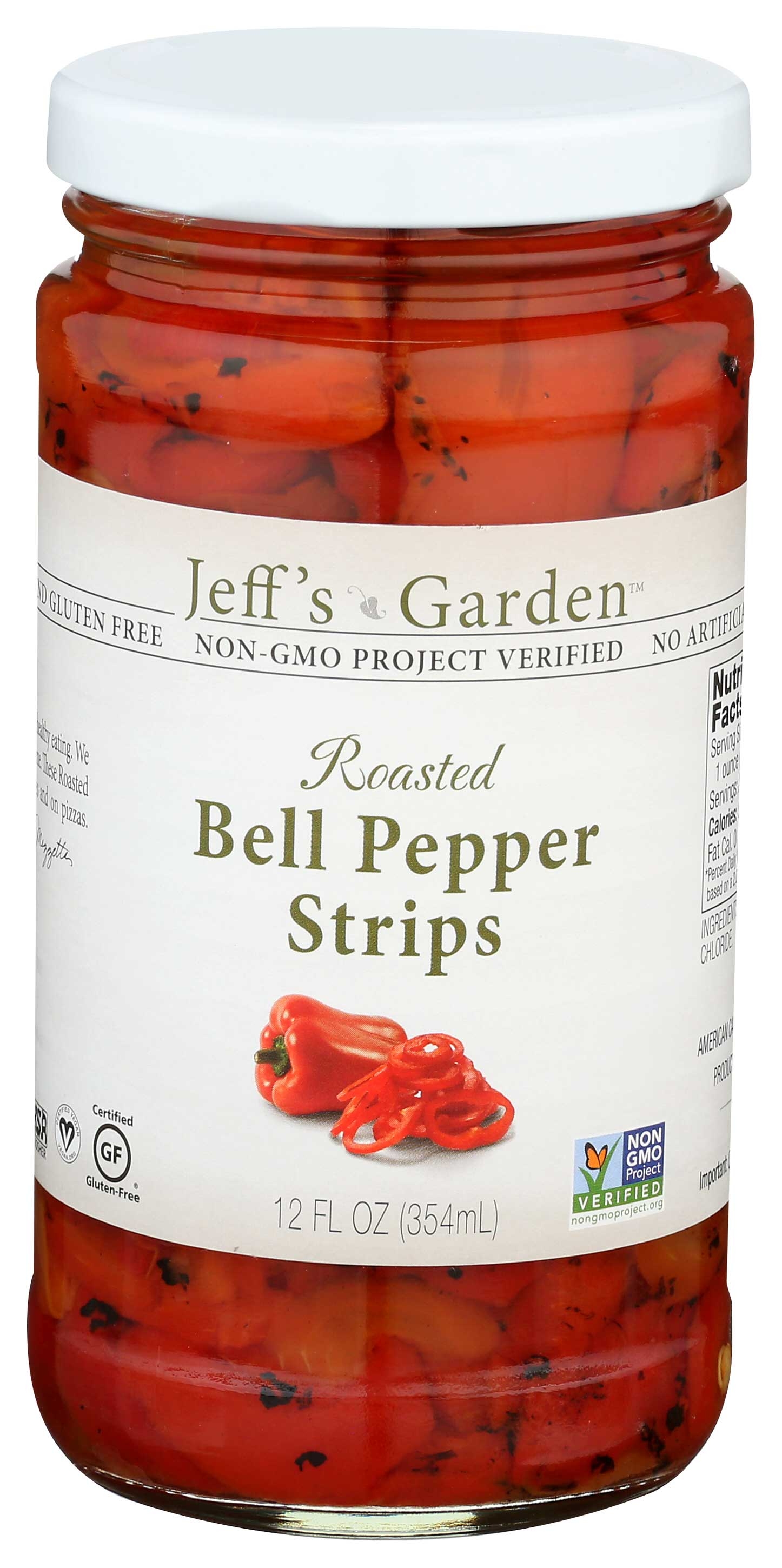 Jeffs Natural Roasted Red Pepper Strips, 12 Ounce -- 6 per case.