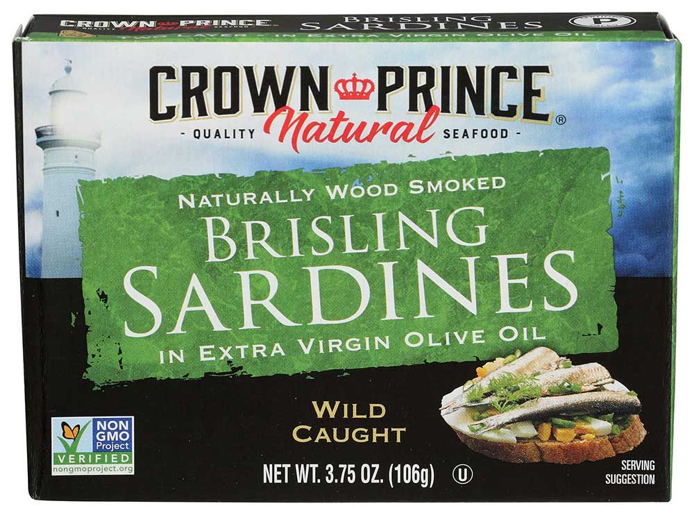 Crown Prince Brisling Sardines In Extra Virgin Olive Oil, 3.75 Ounce -- 12 Per Case