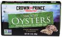 Crown Prince Smoked Oysters in Pure Olive Oil, 3 Ounce -- 18 per case.