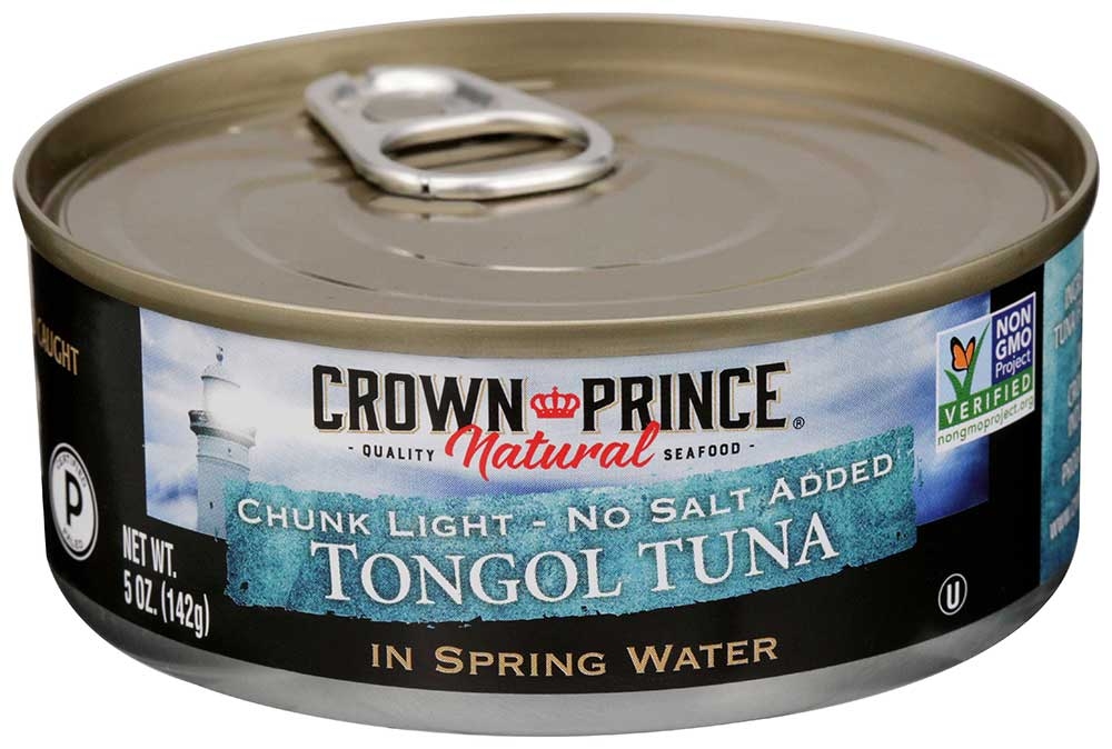 Crown Prince Natural No Salt Added Chunk Light Tongul Tuna, 5 Ounce -- 12 per case.