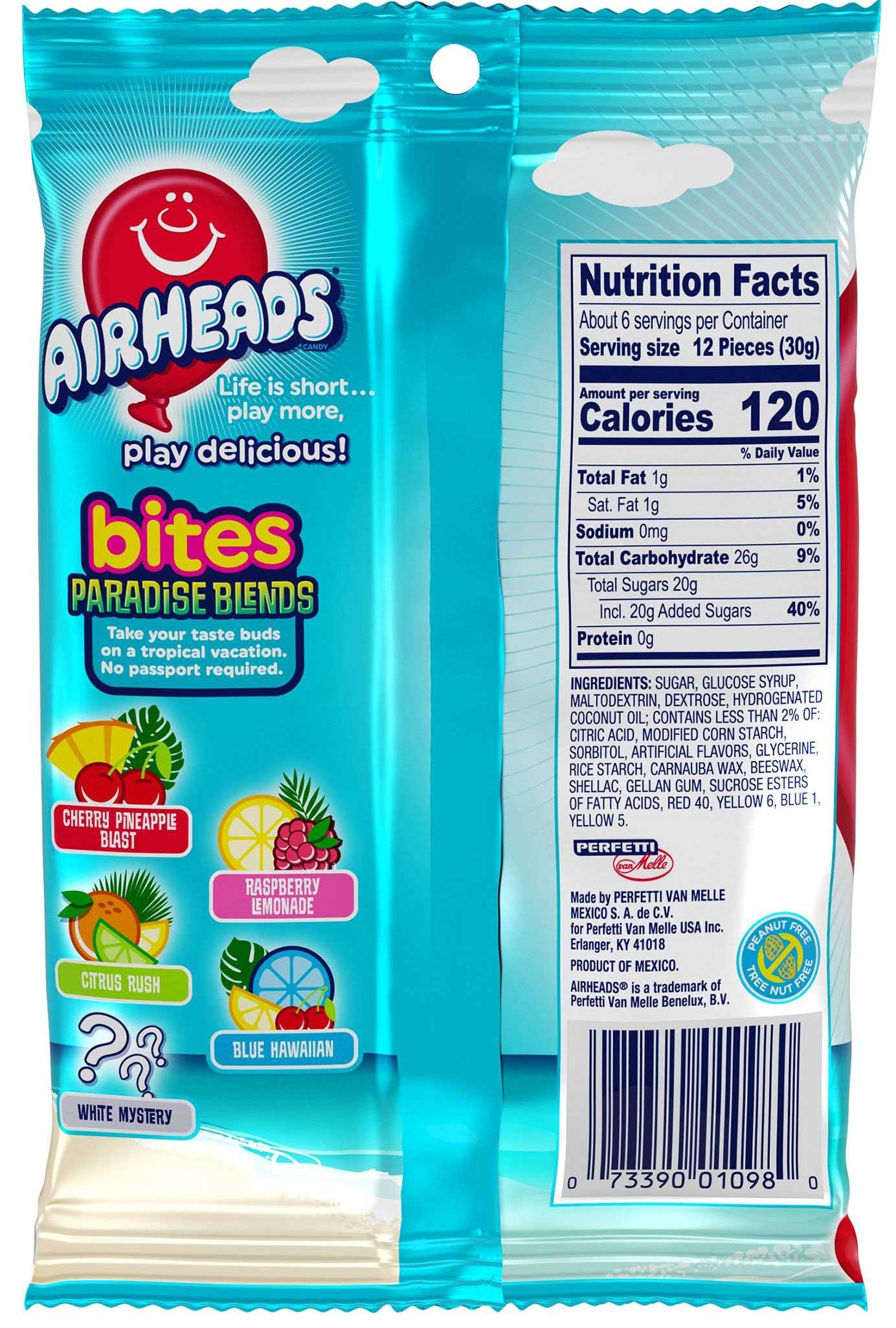 Airheads Paradise Blend Bites, 6 Ounce -- 12 per case