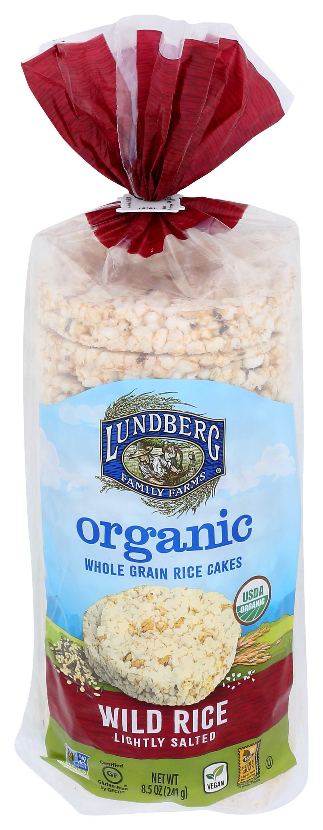 Lundberg Family Farms Organic Lightly Salted Wild Rice Cake, 8.5 Ounce -- 6 Per Case