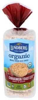 Lundberg Family Farms Organic Cinnamon Toast Rice Cake, 9.5 Ounce -- 6 per case