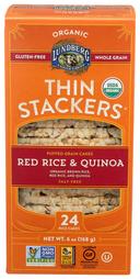 Lundberg Family Farms Organic Thin Stackers Red Rice and Quinoa Rice Cake, 6 Ounce -- 6 per case