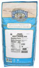 Lundberg Farms Organic White California Jasmine Rice , 25 pound