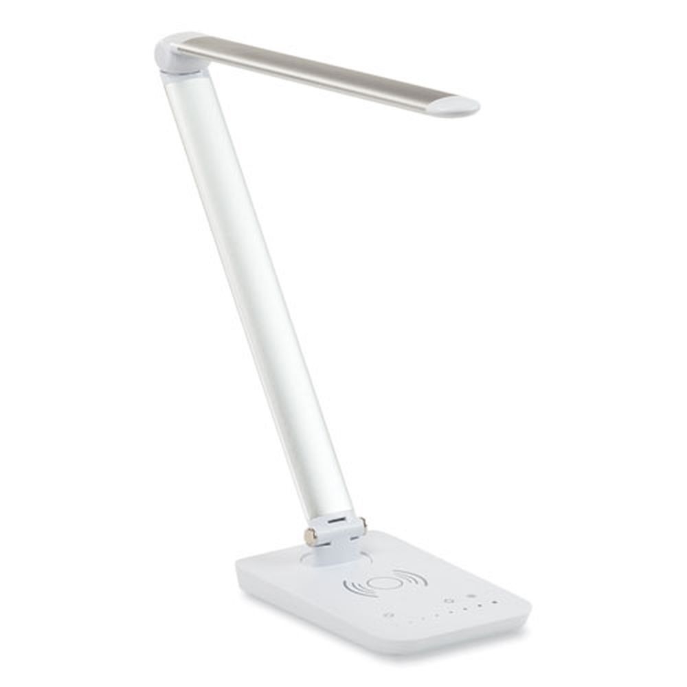 Safco Vamp Silver Multi-pivot Neck LED Wireless Charging Lamp, 16.75 inch Height