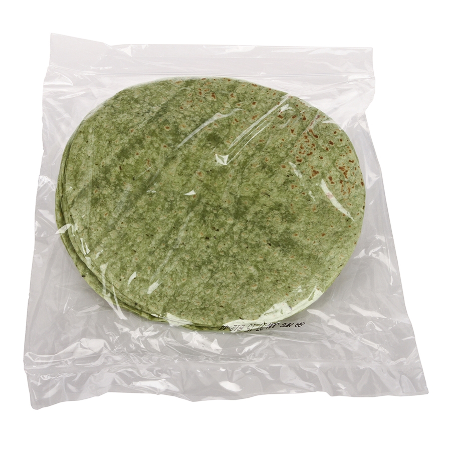 Mission Foods Spinach Herb Wrap, 12 inch - 12 per pack -- 6 packs per case.