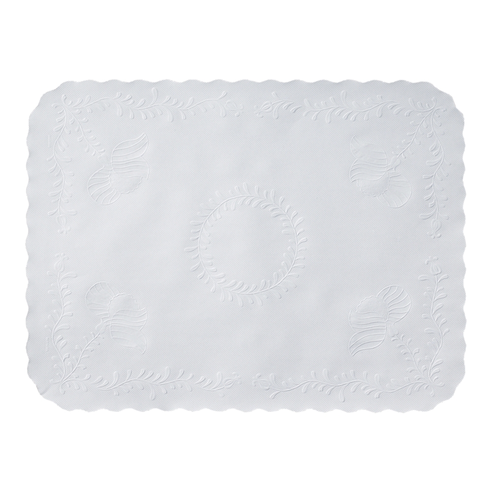 Smith Lee White Anniversary Scalloped Edge Tray Cover, 14 X 19 Inch -- 2000 Per Case