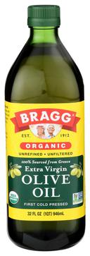 Bragg Organic Extra Virgin Olive Oil, 32 Ounce -- 12 per case.