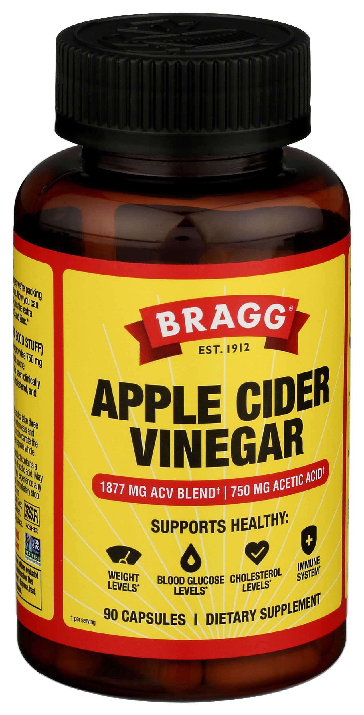 Bragg Apple Cider Vinegar Capsules, 90 count